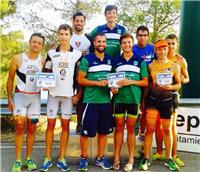 Luis Pastor y Chus Til campeones de Aragón de Acuatlón