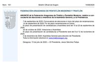 Publicado en BOA el inicio del proceso electoral FATRI 2020
