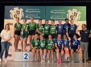 El equipo masculino y femenino de Stadium Casablanca Mapei campeones de Aragón de Triatlón Sprint contrarreloj por equipos