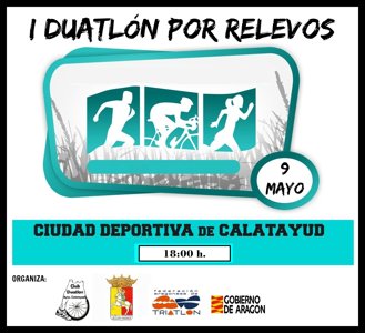 I Duatlón por Relevos Ciudad de Calatayud. Campeonato de Aragón de Duatlón por Relevos 2015.