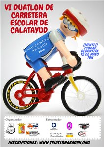 VI Duatlón de carretera Escolar de Calatayud. Cto Aragón Escolar de Duatlón 2018