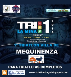 I Triatlón Villa de Mequinenza - "Tri La Mina" (Cto. Aragón Triatlón Cadete 2014)