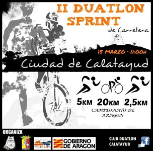 II Duatlón Ciudad de Calatayud. Campeonato de Aragón de Duatlón Sprint 2015.
