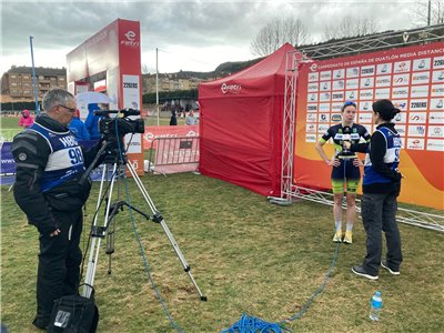Fernando Zorrilla triple campeón de España de Duatlón M.D. y Marta Borbón subcampeona de España.