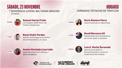 Las Jornadas técnicas nacionales de triatlón se celebrarán por primera vez en Zaragoza el 23 de noviembre.