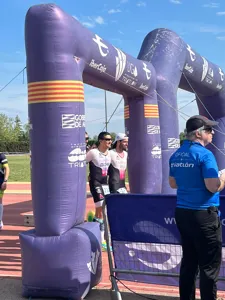 El equipo masculino y femenino de Stadium Casablanca Mapei campeones de Aragón de Duatlón contrarreloj por equipos