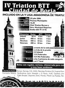 IV Triatlón BTT "Ciudad de Borja"V Liga Aragonesa de Triatlón Cros