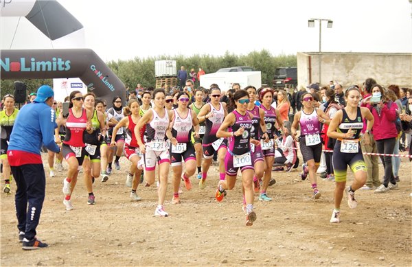 Lucas Aurell y Leticia Soria dejan muy encarrilada la XXIII Copa aragonesa de duatlón cros, Trofeo bilstein group